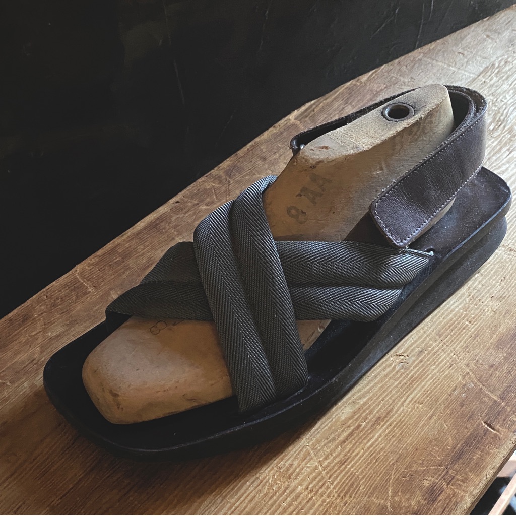 Prada Black And Gray Sandals